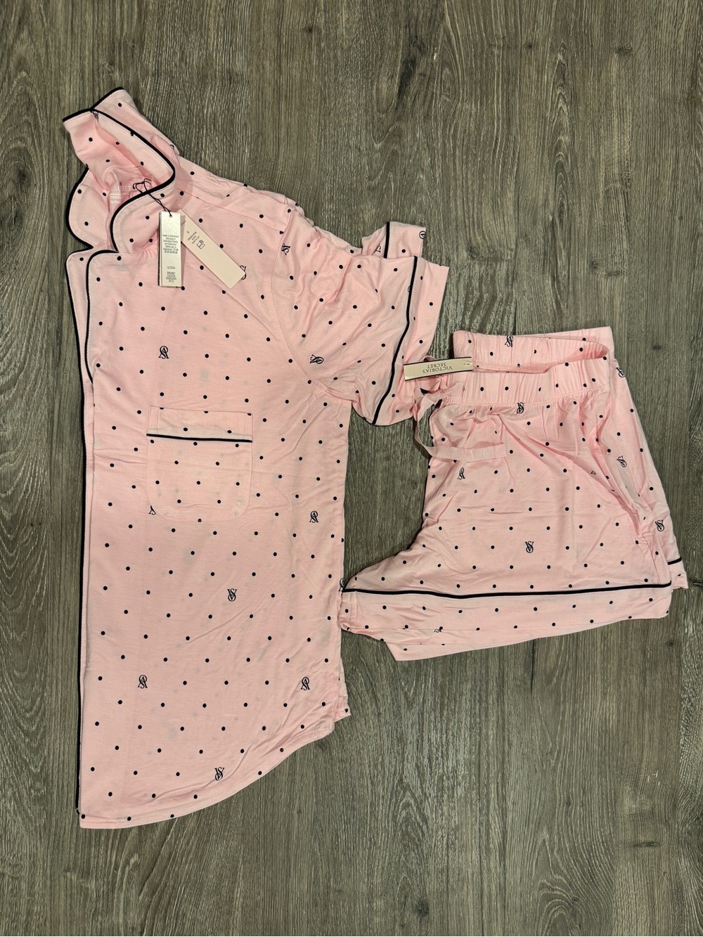 BRAND NEW Victoria’s Secret Pink Short-Sleeve Modal Pajama Set Size Small